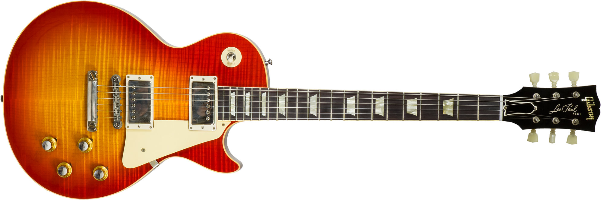 Gibson Custom Shop Les Paul Standard 1960 Reissue 2h Ht Rw #03222 - Vos Tangerine Burst - Guitare Électrique Single Cut - Main picture