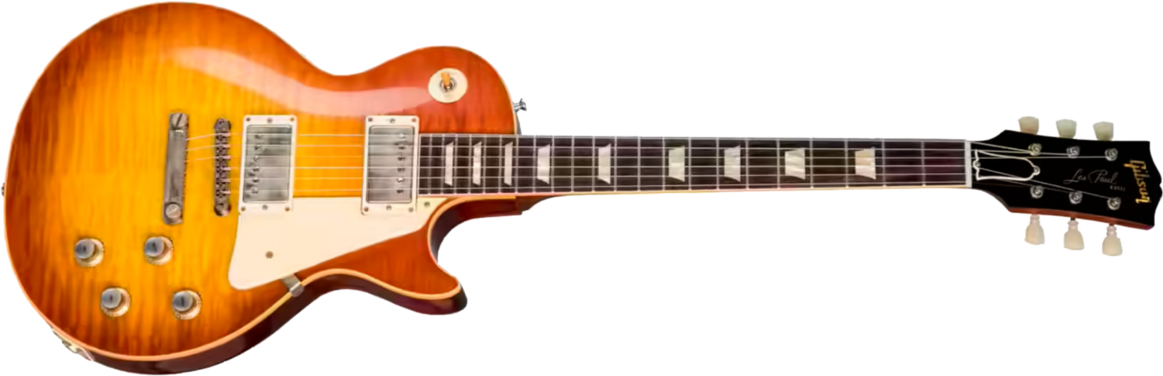 Gibson Custom Shop Les Paul Standard 1960 Reissue 2h Ht Rw #04234 - Vos Tangerine Burst - Guitare Électrique Single Cut - Main picture