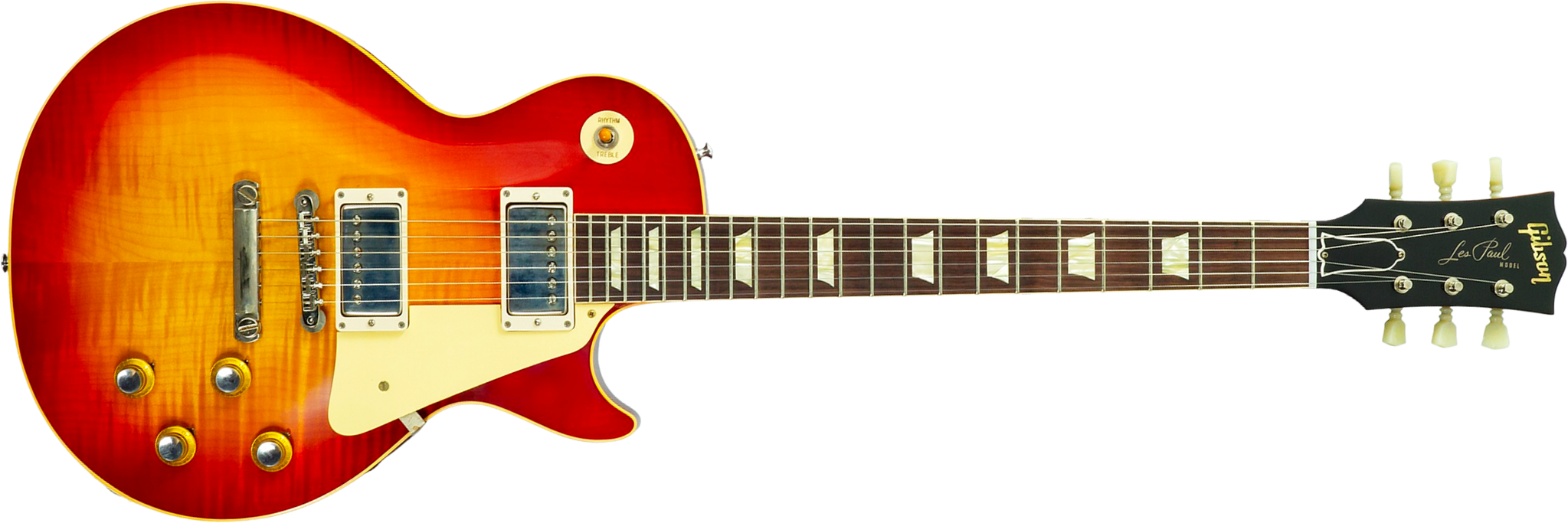 Gibson Custom Shop Les Paul Standard 1960 Reissue 2h Ht Rw #04714 - Vos Washed Cherry Sunburst - Guitare Électrique Single Cut - Main picture