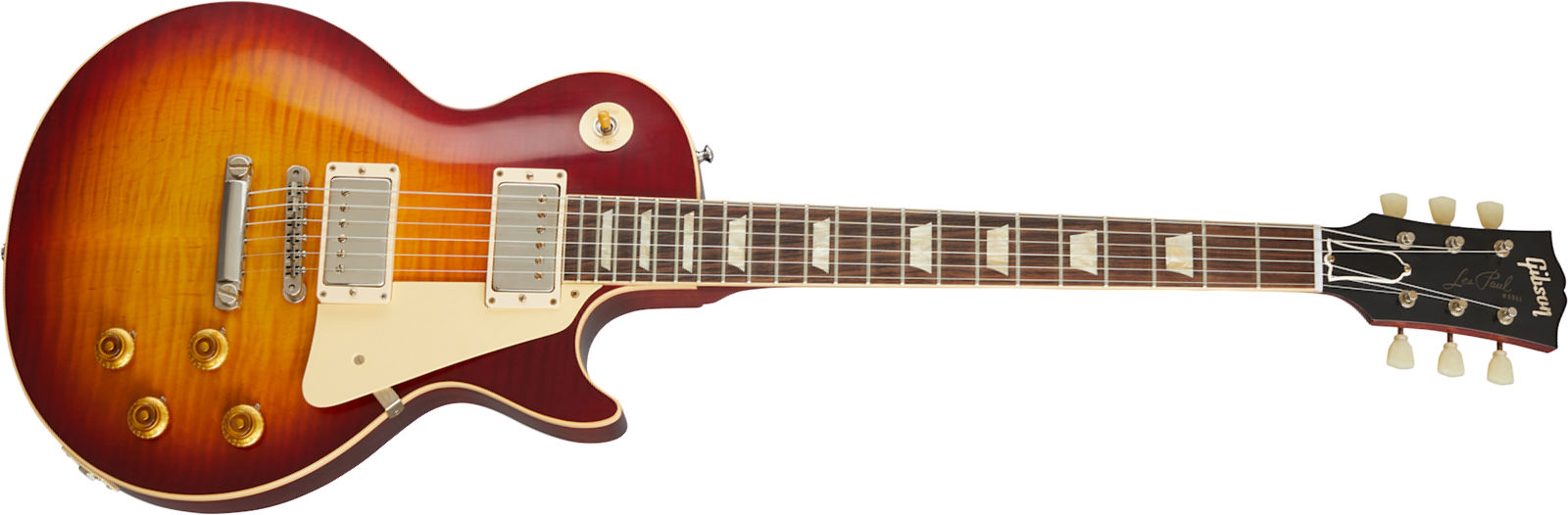 Gibson Custom Shop Les Paul Standard 1960 V1 60th Anniversary 2h Ht Rw - Vos Deep Cherry Sunburst - Guitare Électrique Single Cut - Main picture
