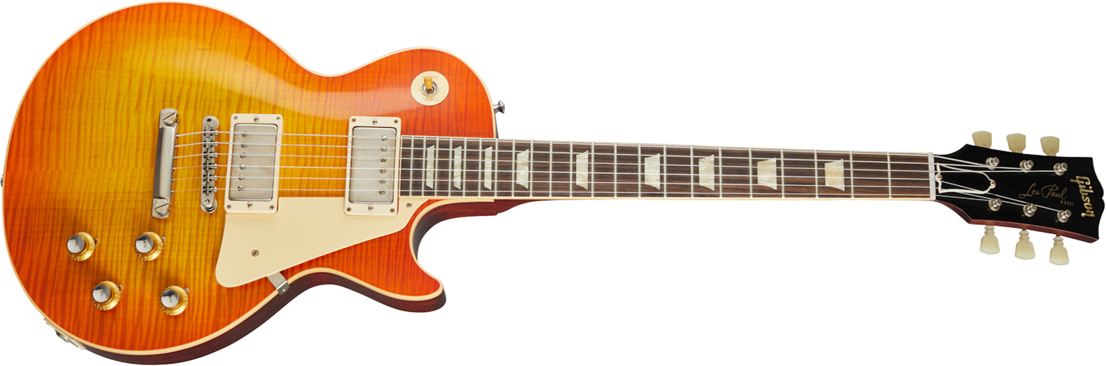 Gibson Custom Shop Les Paul Standard 1960 V2 60th Anniversary 2h Ht Rw - Vos Orange Lemon Fade - Guitare Électrique Single Cut - Main picture