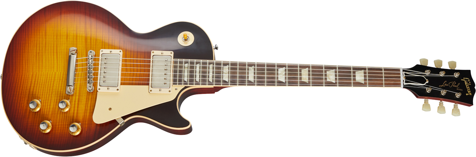 Gibson Custom Shop Les Paul Standard 1960 V3 60th Anniversary 2h Ht Rw - Vos Washed Bourbon Burst - Guitare Électrique Single Cut - Main picture