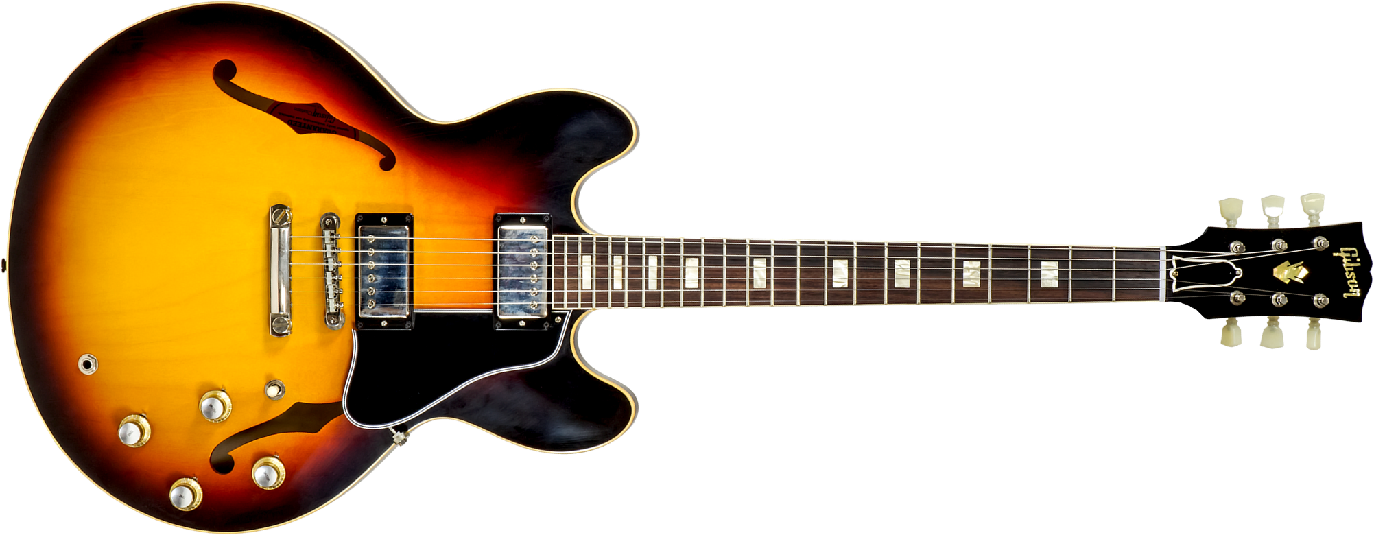 Gibson Custom Shop M2m Es-335 1964 2h Ht Rw #130446 - Murphy Lab Light Aged Vintage Burst - Guitare Électrique 1/2 Caisse - Main picture