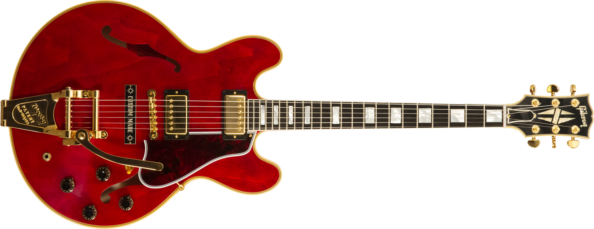 Gibson Custom Shop M2m Es355 1959 Bigsby Custom Made Plate 2h Trem Eb #a950134 - Vos 60s Cherry - Guitare Électrique 1/2 Caisse - Main picture