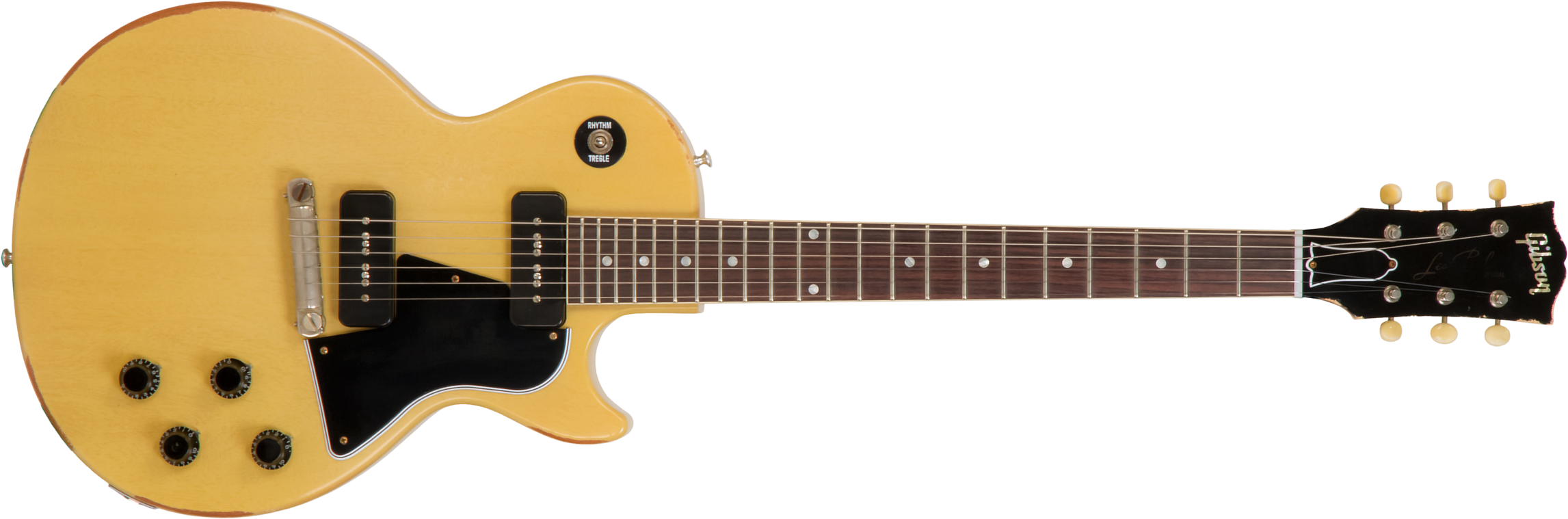Gibson Custom Shop M2m Les Paul Special 1957 Single Cut Reissue P90 Ht Rw #70811 - Heavy Aged Tv Yellow - Guitare Électrique Single Cut - Main picture