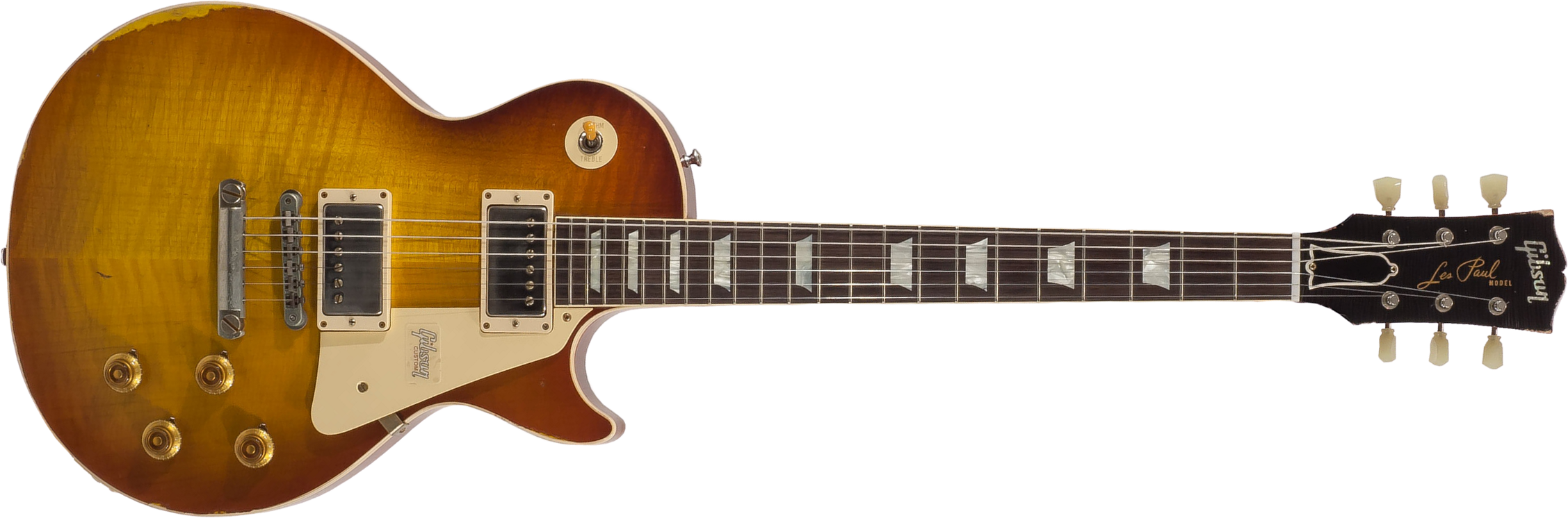 Gibson Custom Shop M2m Les Paul Standard 1958 2h Ht Rw #88149 - Heavy Aged Kentucky Bourbon Fade - Guitare Électrique Single Cut - Main picture