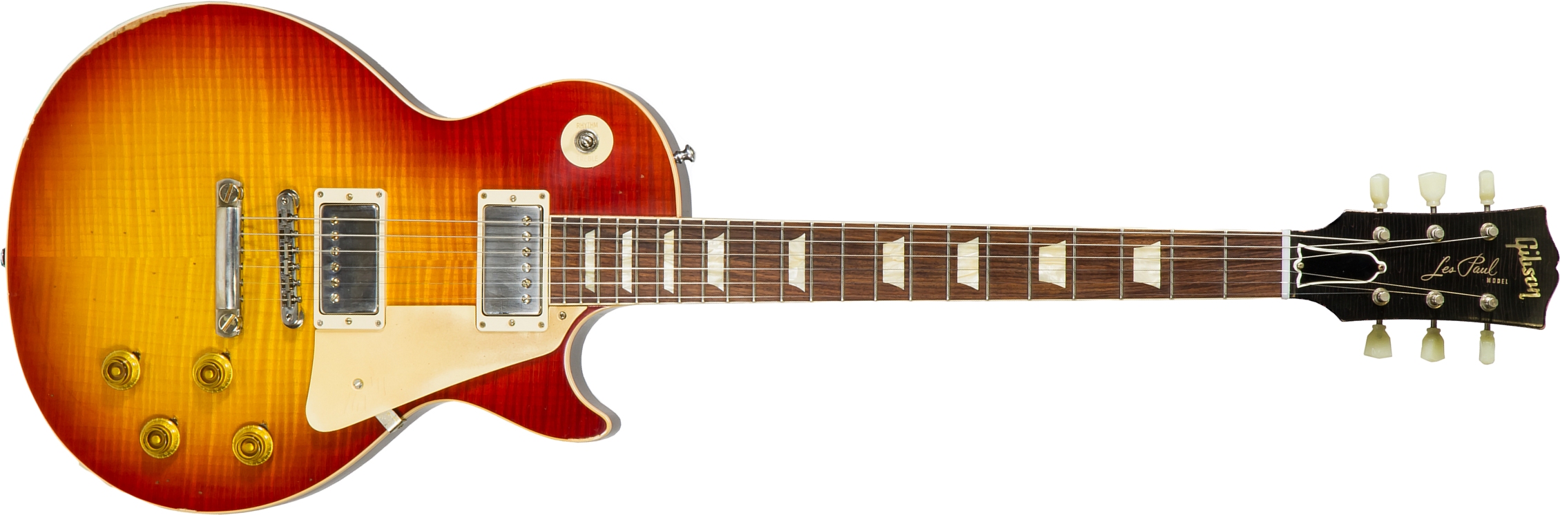 Gibson Custom Shop M2m Les Paul Standard 1958 Reissue 2019 2h Ht Rw #89849 - Heavy Aged First Burst - Guitare Électrique Single Cut - Main picture