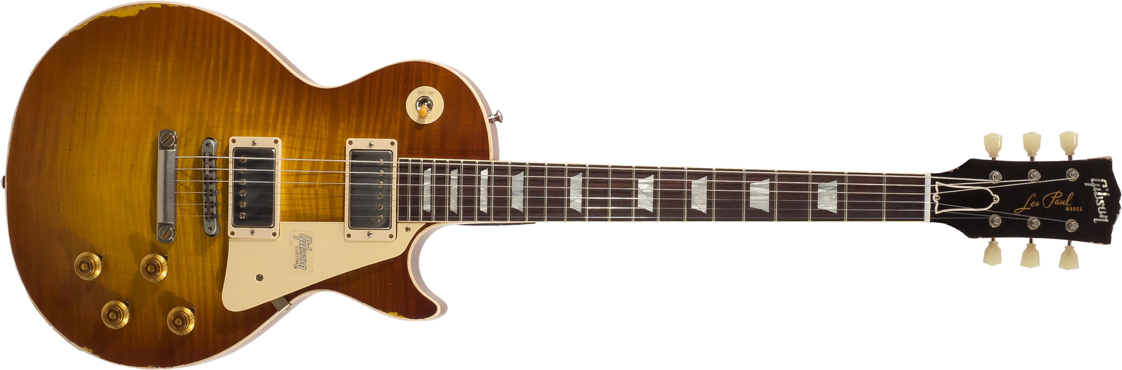 Gibson Custom Shop M2m Les Paul Standard 1959 2h Ht Rw #982192 - Heavy Aged Sunrise Tea Burst - Guitare Électrique Single Cut - Main picture