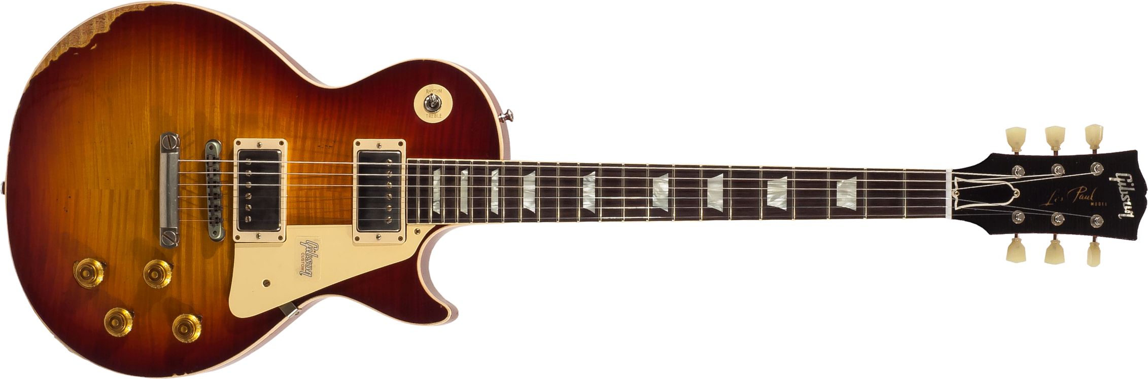 Gibson Custom Shop M2m Les Paul Standard 1959 2h Ht Rw #982206 - Heavy Aged Vintage Cherry Burst - Guitare Électrique Single Cut - Main picture