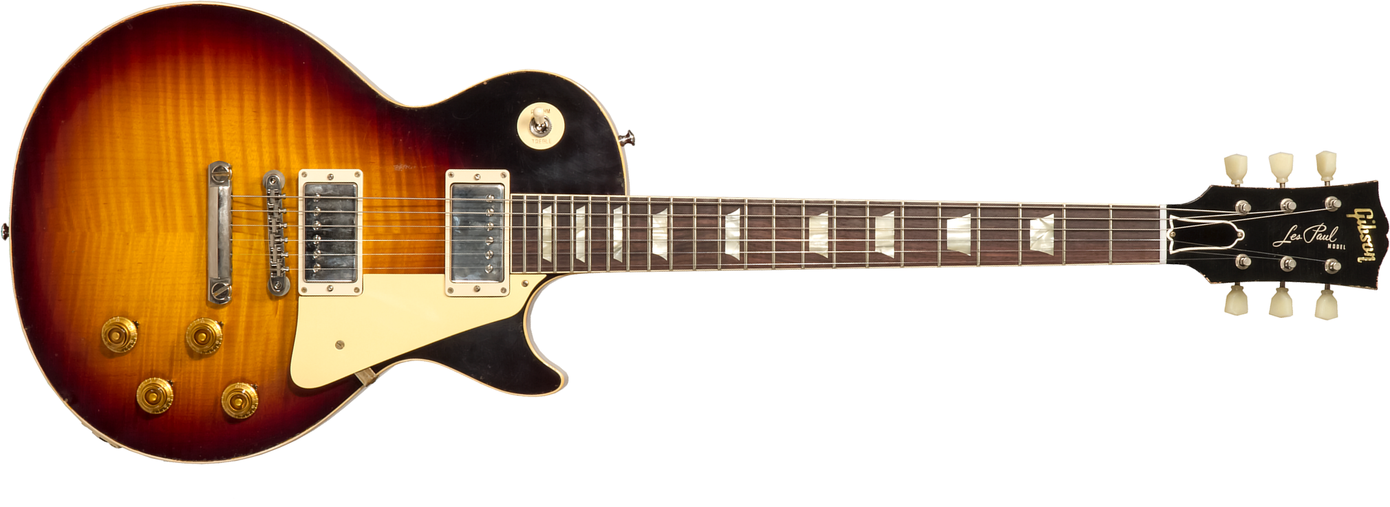 Gibson Custom Shop M2m Les Paul Standard 1959 Reissue 2h Ht Rw #932163 - Murphy Lab Light Aged Dark Burst - Guitare Électrique Single Cut - Main pictu