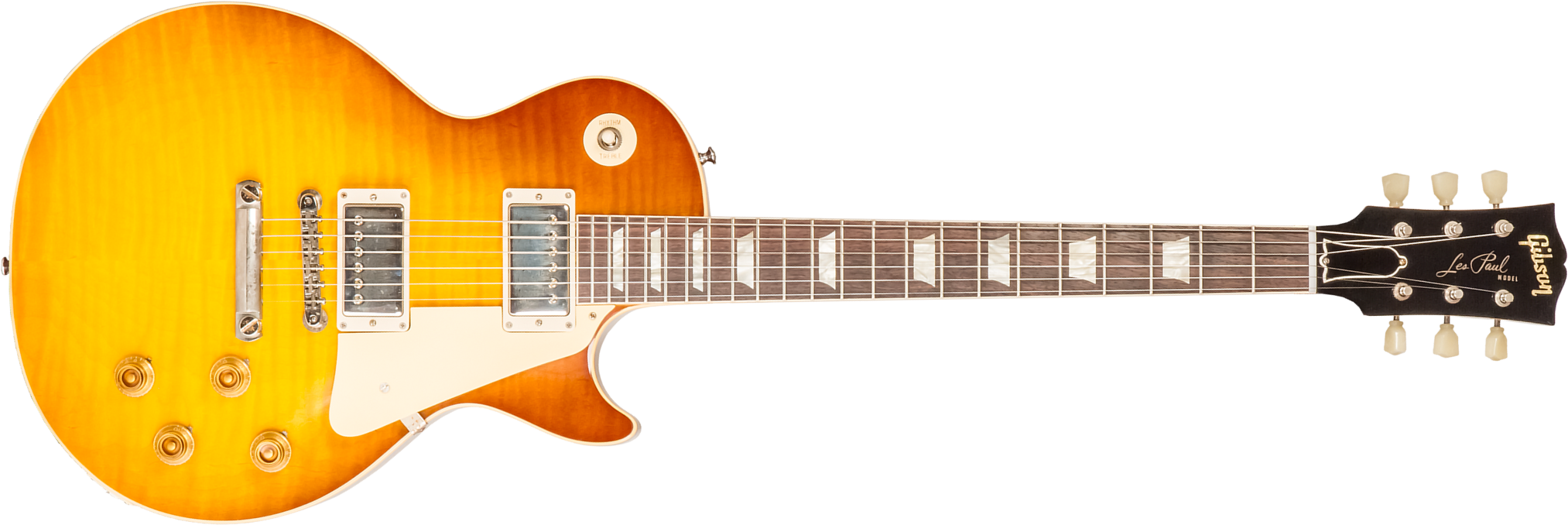 Gibson Custom Shop M2m Les Paul Standard 1959 Reissue 2h Ht Rw #94680 - Murphy Lab Ultra Light Aged  Honey Lemon Fade - Guitare Électrique Single Cut 