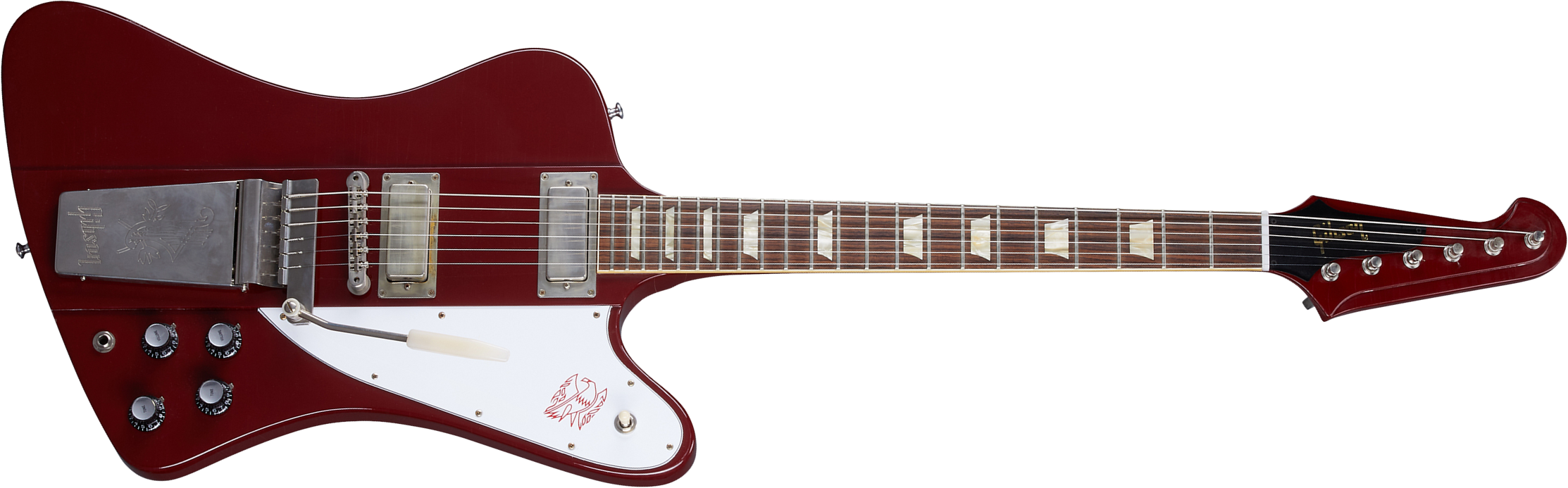 Gibson Custom Shop Murphy Lab Firebird 1963 Maestro Reissue Trem 2mh Rw - Ultra Light Aged Ember Red - Guitare Électrique RÉtro Rock - Main picture