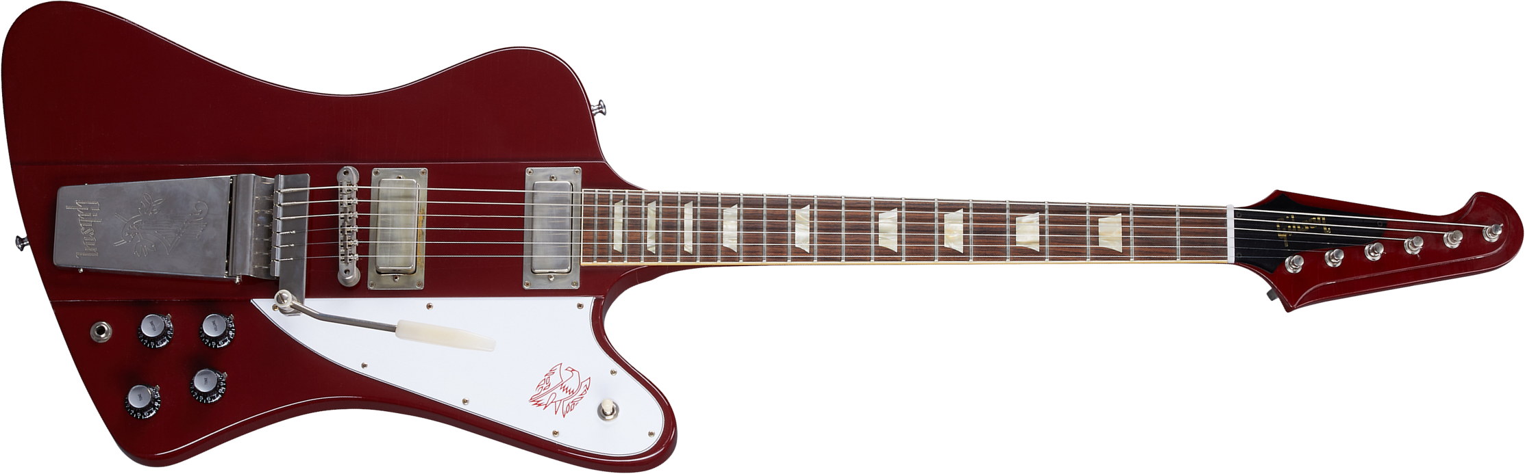 Gibson Custom Shop Murphy Lab Firebird 1963 Maestro Reissue Trem 2mh Rw - Light Aged Cardinal Red - Guitare Électrique RÉtro Rock - Main picture