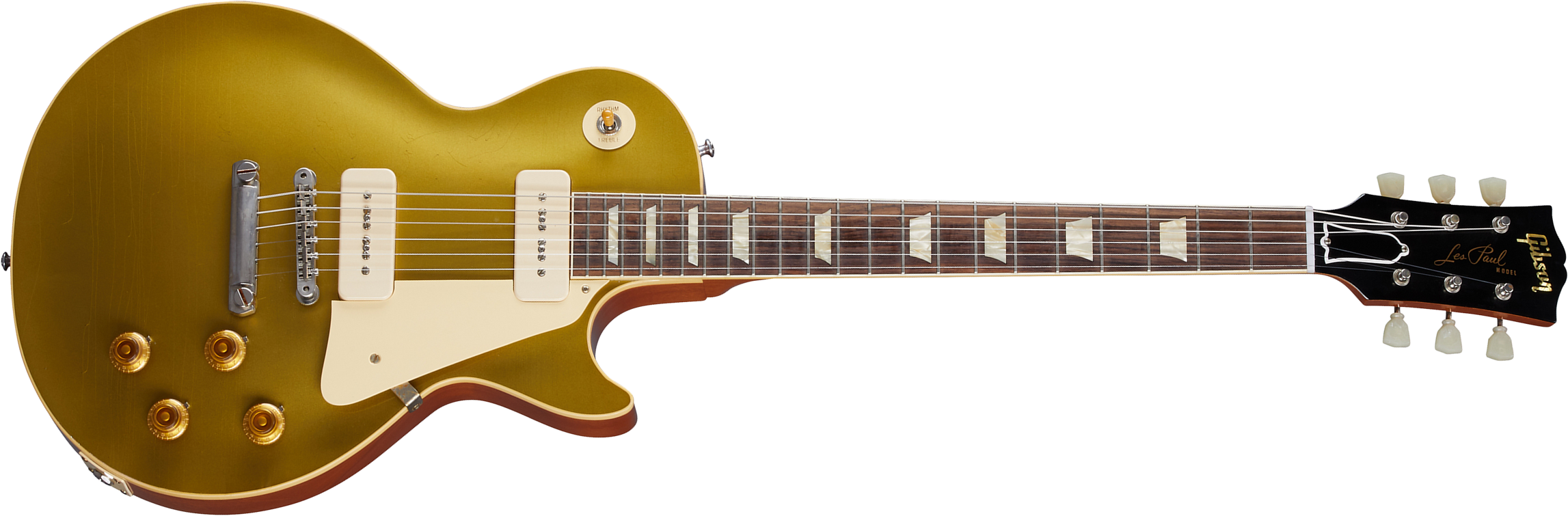 Gibson Custom Shop Murphy Lab Les Paul Goldtop 1956 Reissue 2p90 Ht Rw - Ultra Light Aged Double Gold - Guitare Électrique Single Cut - Main picture