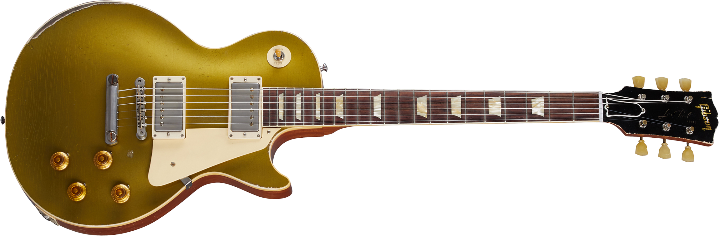 Gibson Custom Shop Murphy Lab Les Paul Goldtop 1957 Reissue 2h Ht Rw - Ultra Heavy Aged Double Gold - Guitare Électrique Single Cut - Main picture