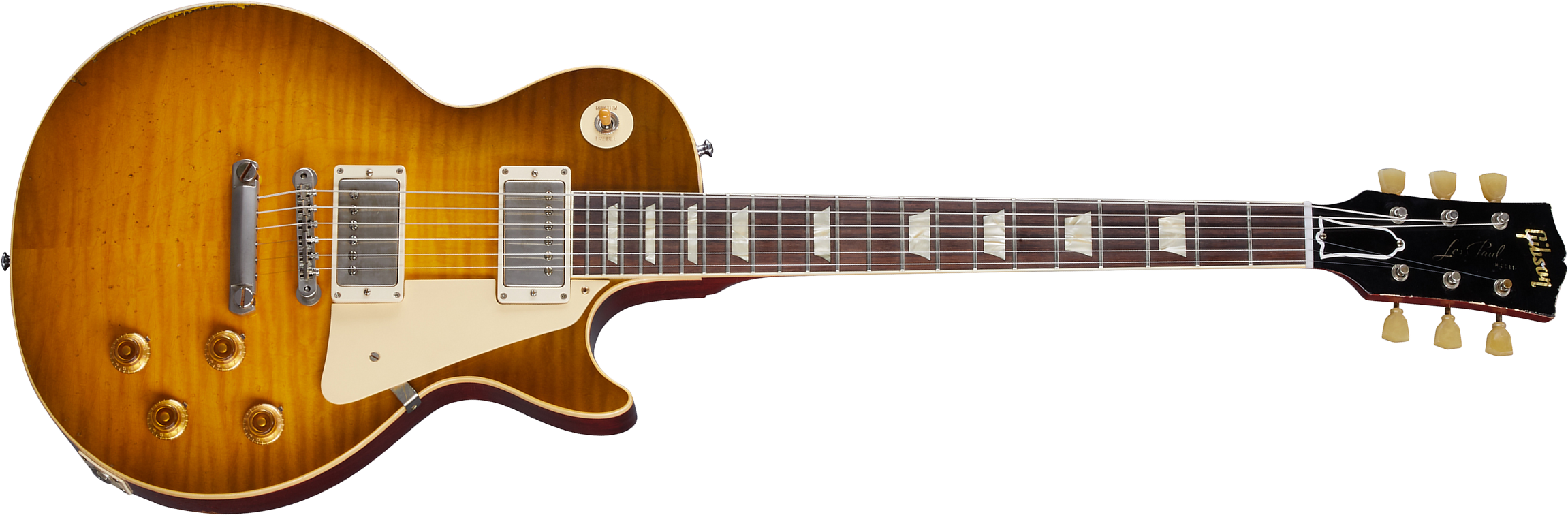 Gibson Custom Shop Murphy Lab Les Paul Standard 1959 Reissue 2h Ht Rw - Heavy Aged Golden Poppy Burst - Guitare Électrique Single Cut - Main picture