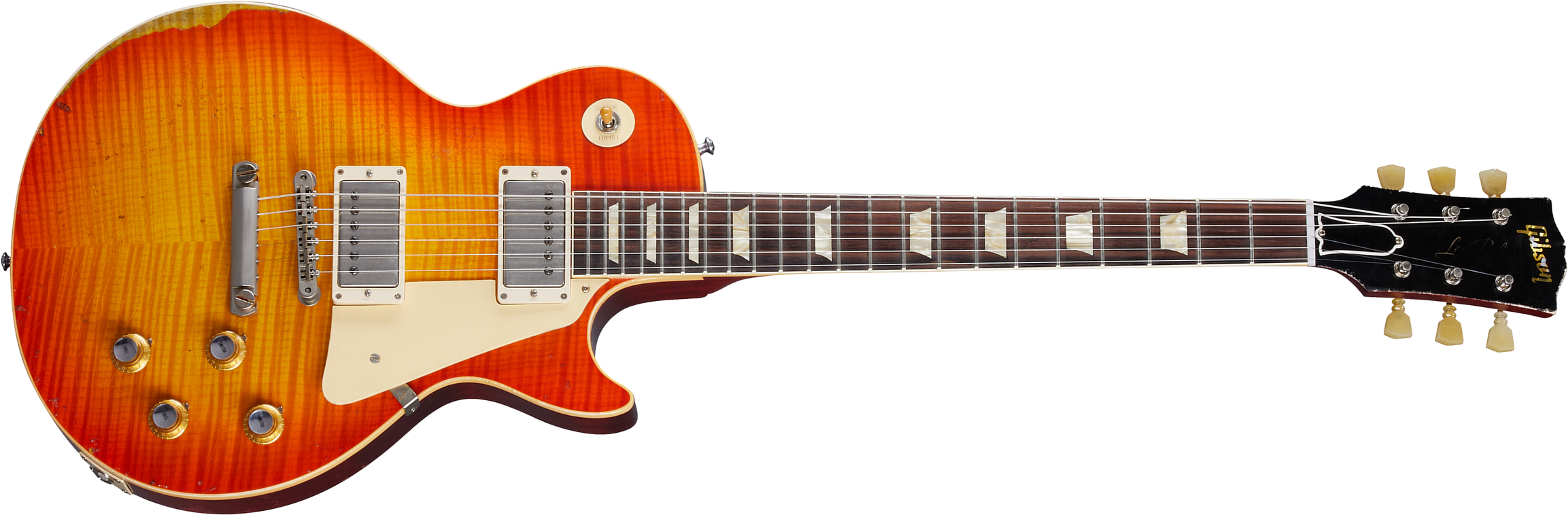 Gibson Custom Shop Murphy Lab Les Paul Standard 1960 Reissue 2h Ht Rw - Heavy Aged Tangerine Burst - Guitare Électrique Single Cut - Main picture