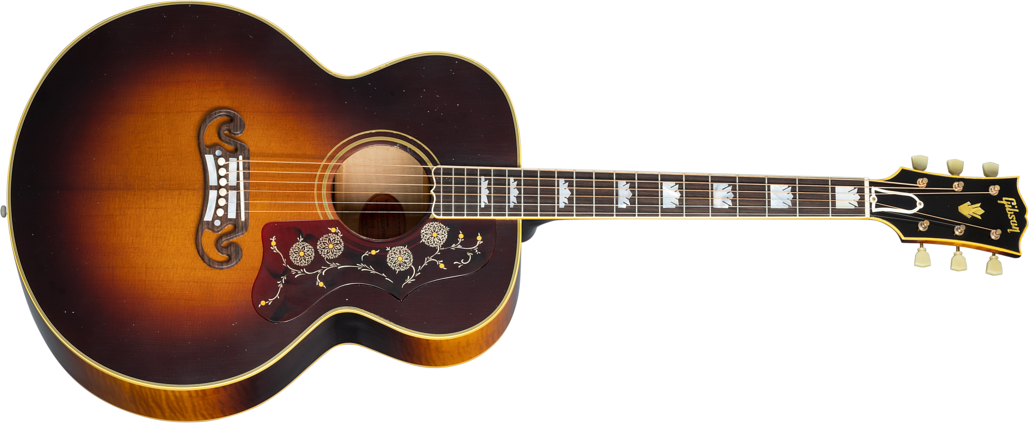 Gibson Custom Shop Murphy Lab Sj-200 1957 Jummbo Epicea Erable Rw - Light Aged Vintage Sunburst - Guitare Acoustique - Main picture