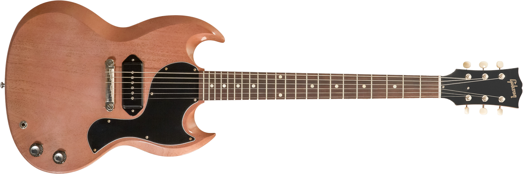 Gibson Custom Shop Sg Junior 1963 Lightning Bar 1s P90 Ht Rw - Vos Tv Heather Poly - Guitare Électrique Double Cut - Main picture
