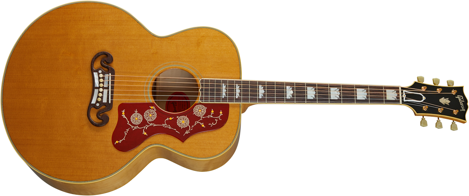 Gibson Custom Shop Sj-200 1957 Super Jumbo Epicea Erable Rw - Vos Antique Natural - Guitare Acoustique - Main picture