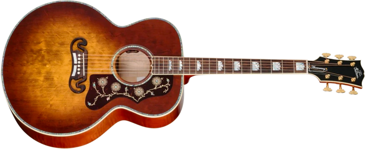 Gibson Custom Shop Sj200 Ann. Ltd Super Jumbo Epicea Erable Rw - Cremona Burst - Guitare Folk - Main picture