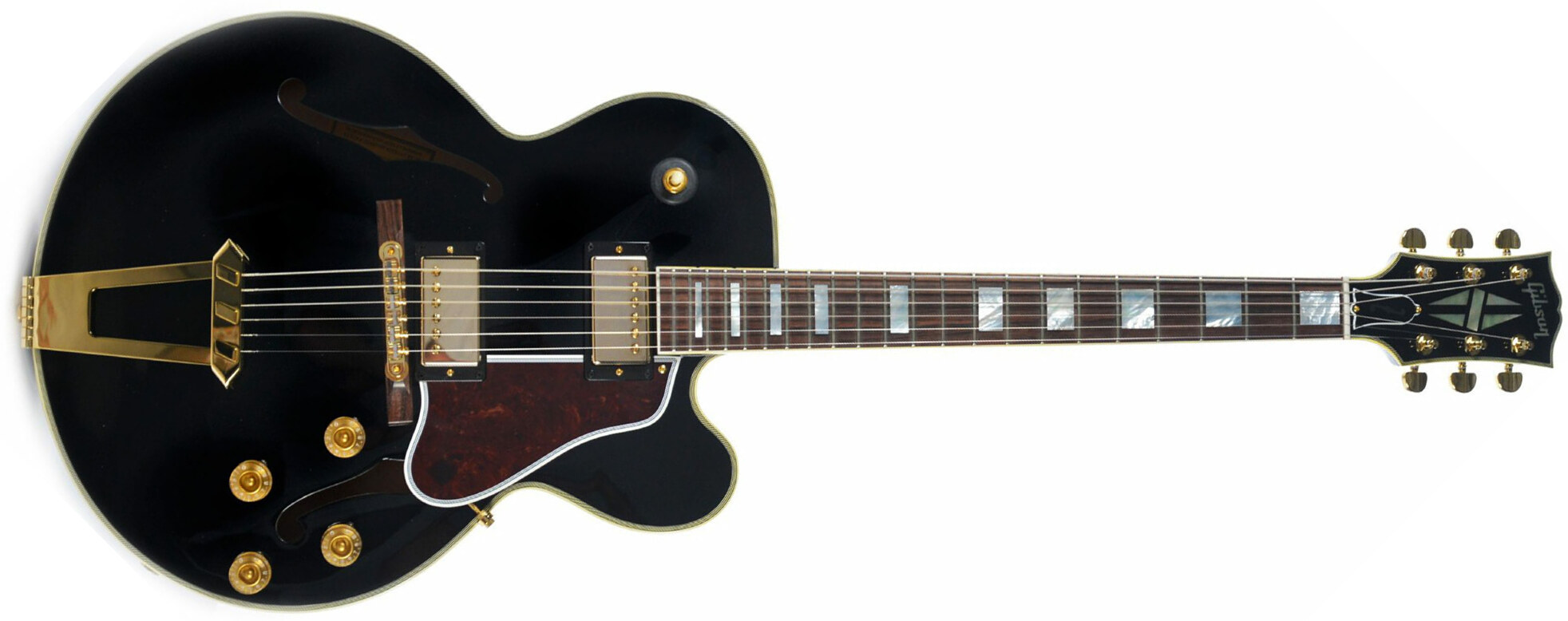 Gibson Es-275 Custom 2018 Ltd - Ebony - Guitare Électrique 3/4 Caisse & Jazz - Main picture