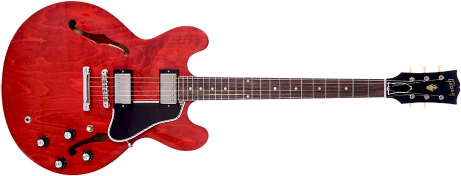 Gibson Es-335 1961 Kalamazoo Historic 2019 2h Ht Rw - Gloss Sixties Cherry - Guitare Électrique 1/2 Caisse - Main picture