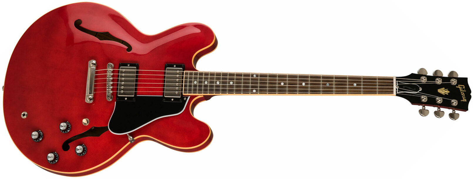 Gibson Es-335 Dot 2019 Hh Ht Rw - Antique Faded Cherry - Guitare Électrique 1/2 Caisse - Main picture