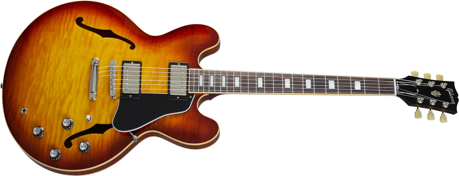 Gibson Es-335 Figured Original 2020 2h Ht Rw - Iced Tea - Guitare Électrique 1/2 Caisse - Main picture