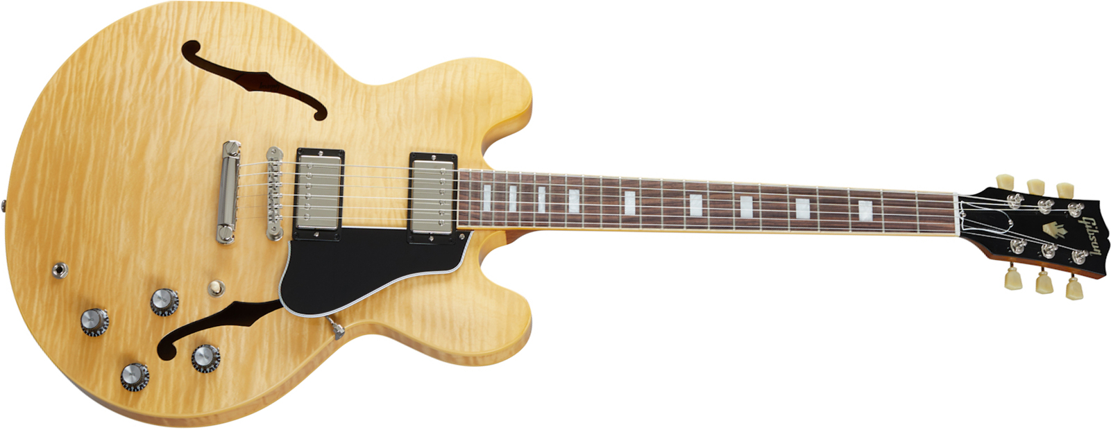 Gibson Es-335 Figured Original 2020 2h Ht Rw - Antique Natural - Guitare Électrique 1/2 Caisse - Main picture