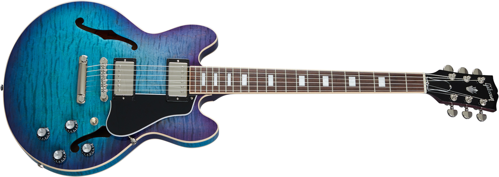 Gibson Es-339 Figured Modern 2020 2h Ht Rw - Blueberry Burst - Guitare Électrique 1/2 Caisse - Main picture