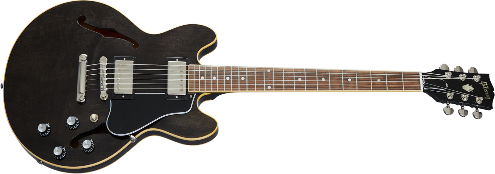 Gibson Es-339 Modern 2020 2h Ht Rw - Trans Ebony - Guitare Électrique 1/2 Caisse - Main picture