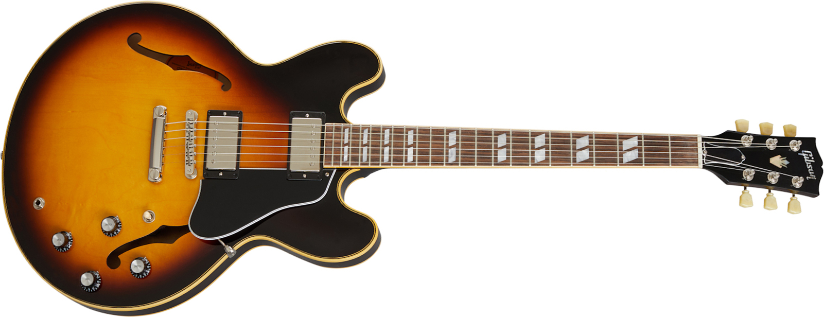 Gibson Es-345 Original 2020 2h Ht Rw - Vintage Burst - Guitare Électrique 1/2 Caisse - Main picture
