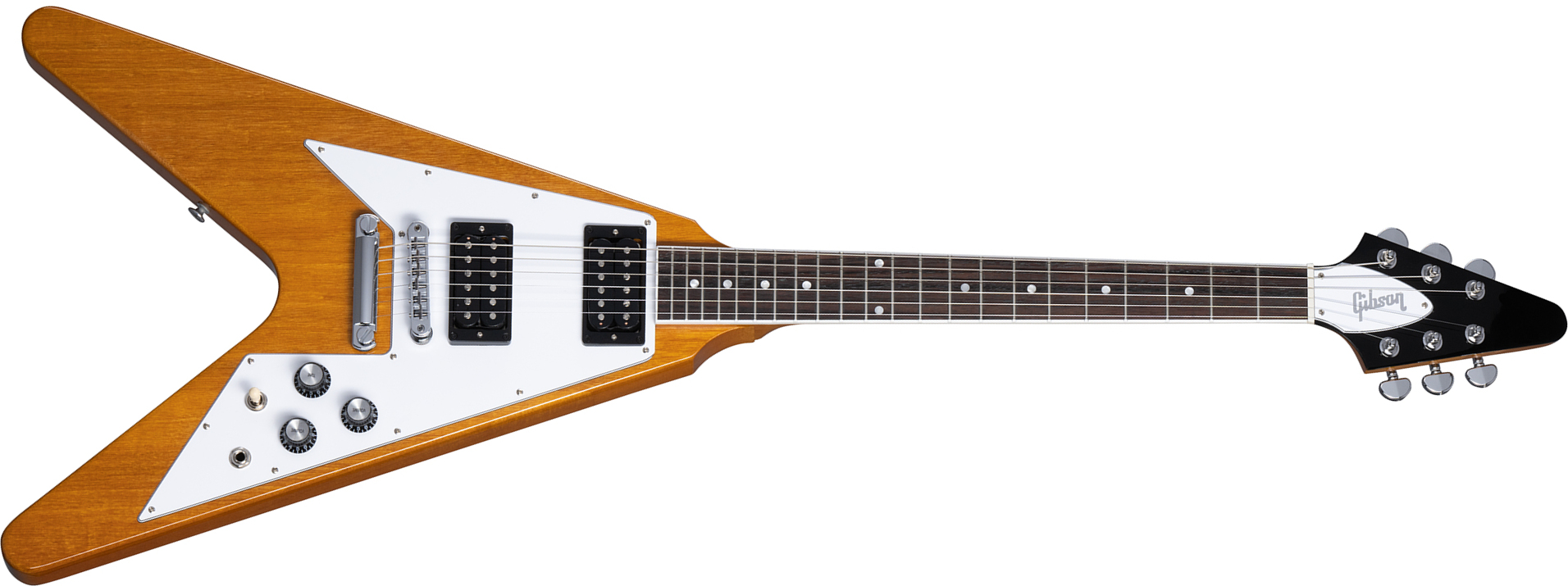 Gibson Flying V 70s Original 2h Ht Rw - Antique Natural - Guitare Électrique MÉtal - Main picture