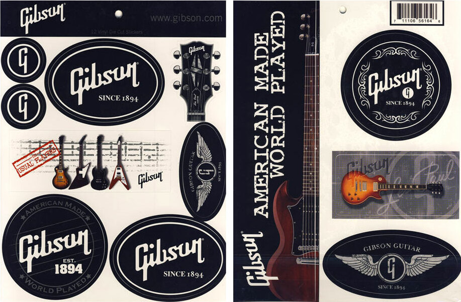 Gibson Gibson Sticker Sheet - Autocollant & Stickers - Main picture