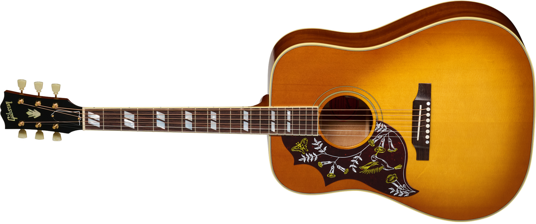 Gibson Hummingbird Original Lh (baggs Hifi Dna) Dreadnought Gaucher Epicea Acajou Rw - Heritage Cherry Sunburst - Guitare Folk Gaucher - Main picture