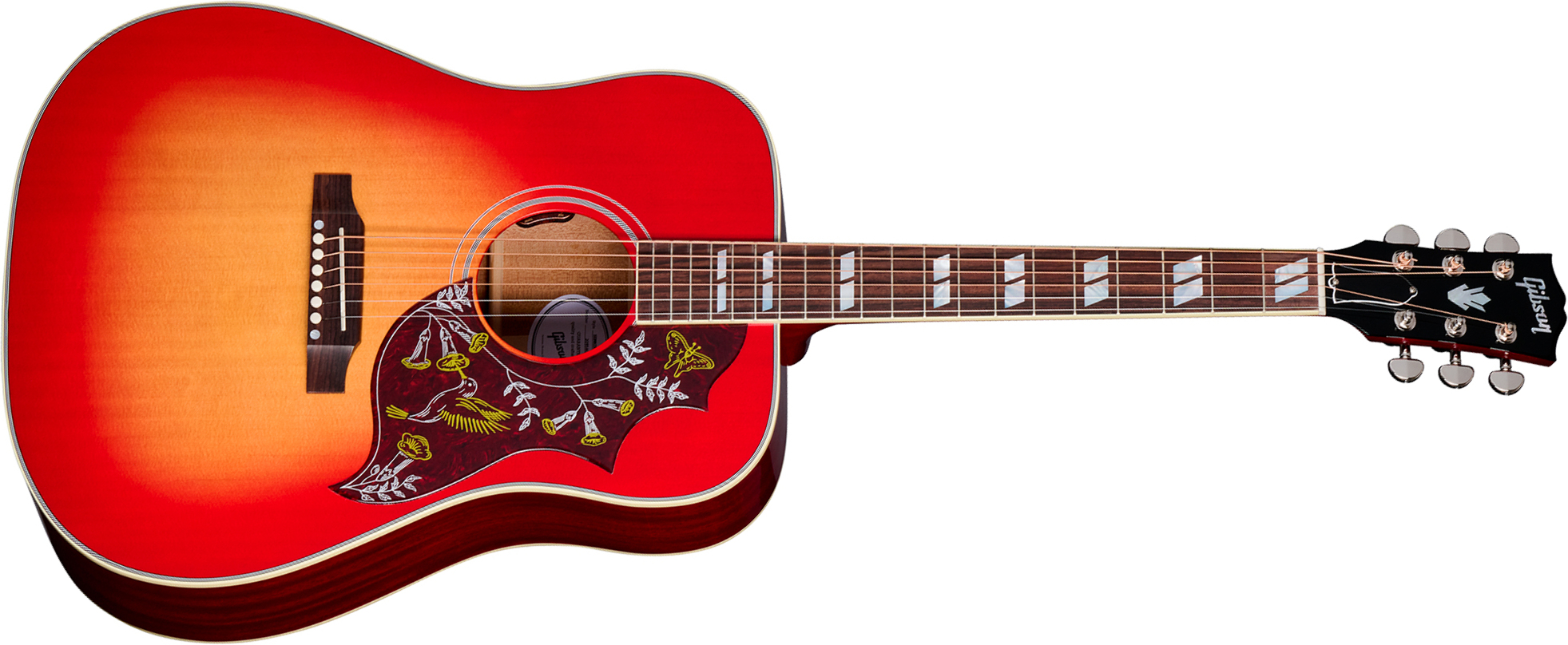 Gibson Hummingbird Standard (baggs Hifi Dna) Dreadnought Epicea Acajou Rw - Vintage Cherry Sunburst - Guitare Folk - Main picture