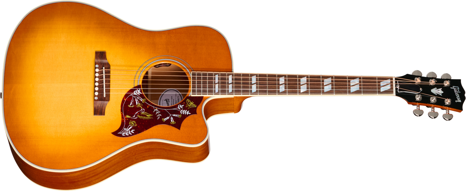 Gibson Hummingbird Standard Ec (baggs Hifi Dna) Dreadnought Cw Epicea Acajou Rw - Heritage Cherry Sunburst - Guitare Folk - Main picture