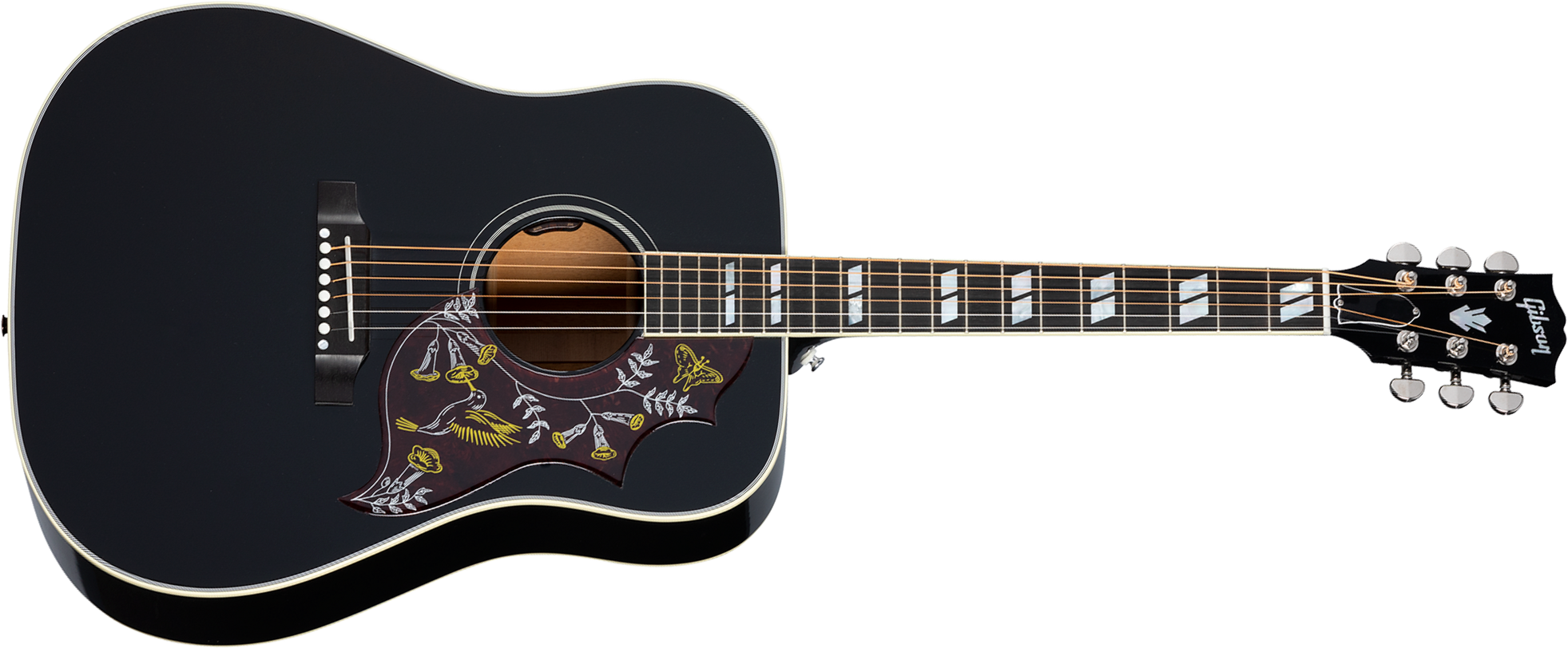 Gibson Hummingbird Standard Modern Dreadnought Epicea Acajou Rw - Ebony - Guitare Folk - Main picture