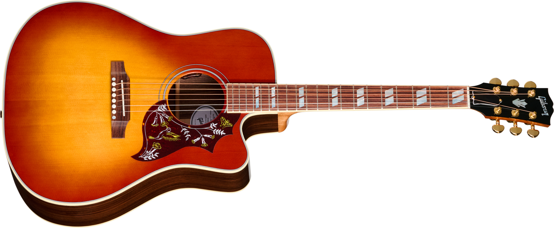 Gibson Hummingbird Standard Rosewood Ec (baggs Hifi Dna) Dreadnought Cw Epicea Palissandre Rw - Rosewood Burst - Guitare Folk - Main picture