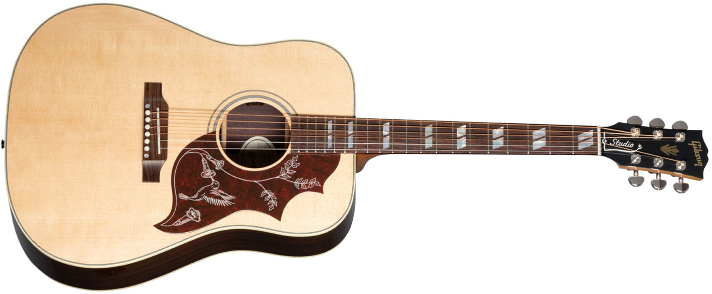 Gibson Hummingbird Studio Rosewood Modern 2023 Dreadnought Epicea Palissandre Rw - Antique Natural - Guitare Electro Acoustique - Main picture