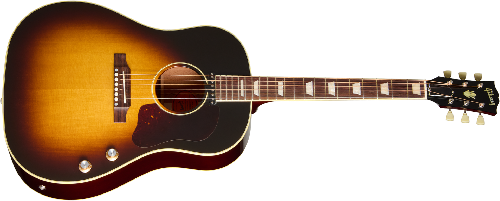 Gibson J160e Original Dreadnought Epicea Palissandre Rw - Vintage Sunburst - Guitare Folk - Main picture