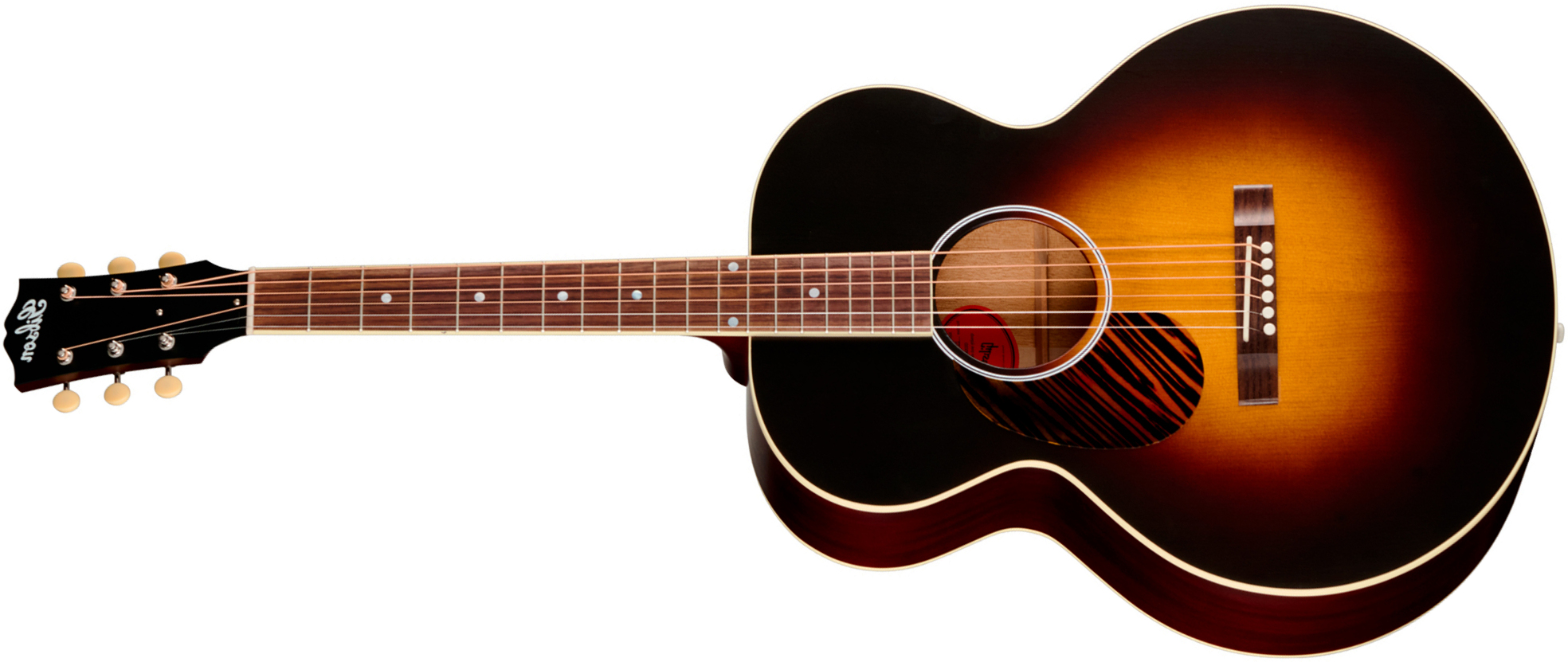 Gibson J185 Century 12-fret Lh Jumbo Shsc Gaucher Epicea Acajou Rw - Vintage Sunburst Satin - Guitare Folk - Main picture