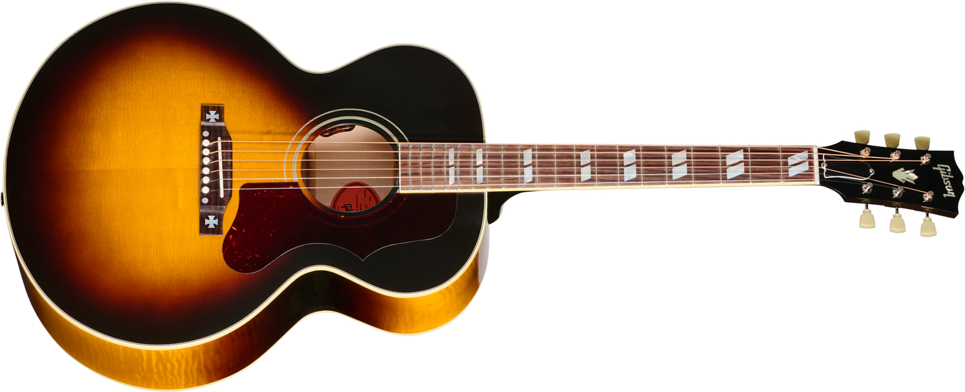 Gibson J185 Original (baggs Hifi Dna) Jumbo Epicea Erable Rw - Vintage Sunburst - Guitare Folk - Main picture