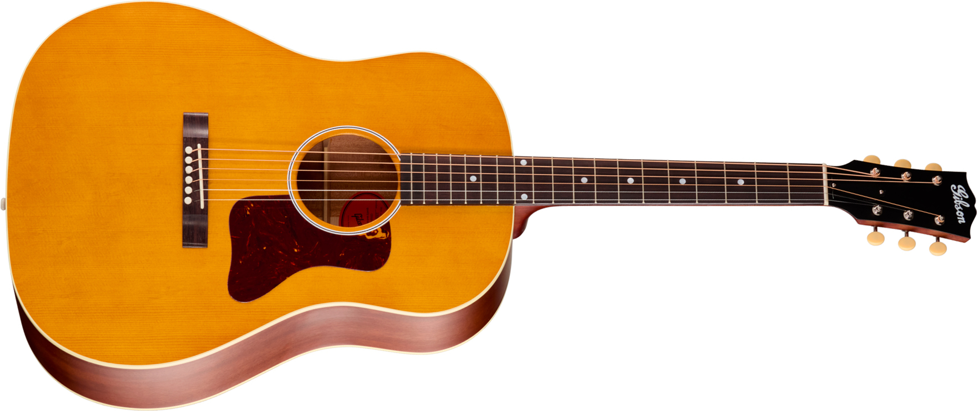 Gibson J45 Century 12-fret Dreadnought Shsc Epicea Acajou Rw - Vintage Amber Satin - Guitare Folk - Main picture