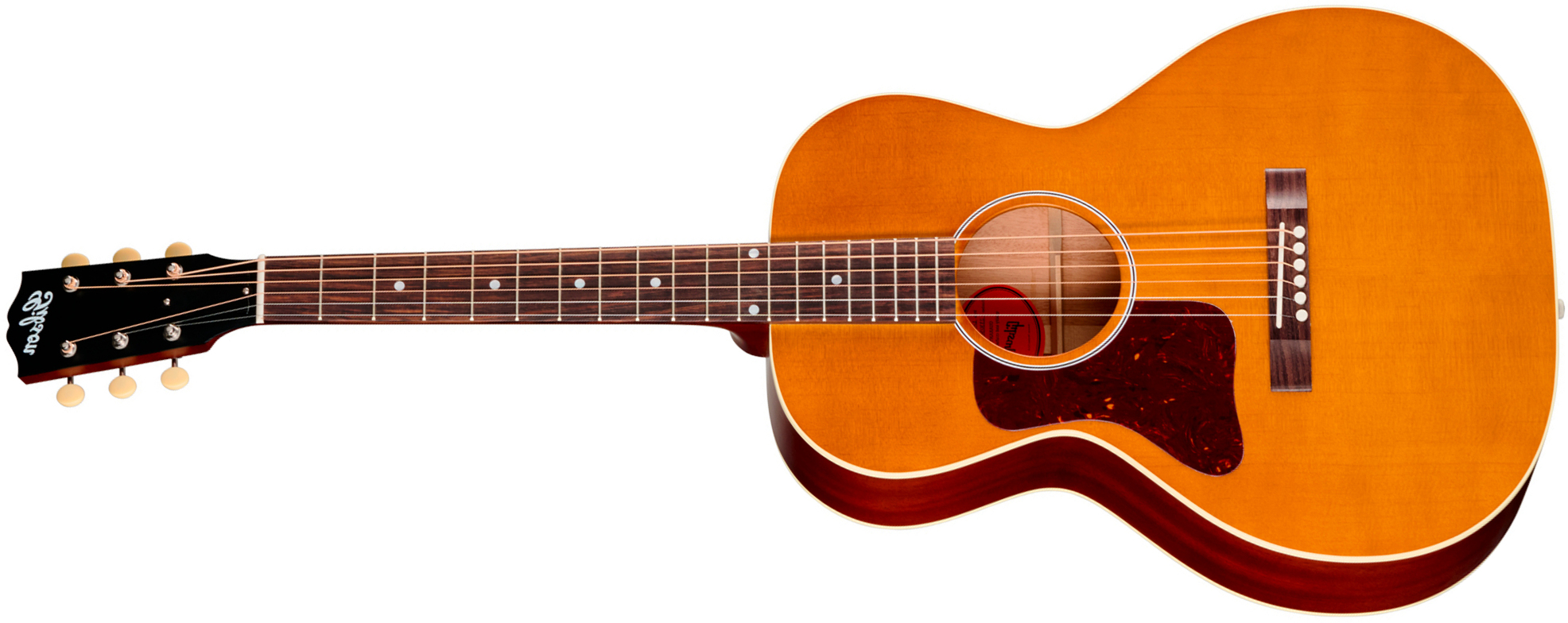 Gibson L00 Century 12-fret Lh Parlor Shsc Gaucher Epicea Acajou Rw - Vintage Amber Satin - Guitare Folk - Main picture