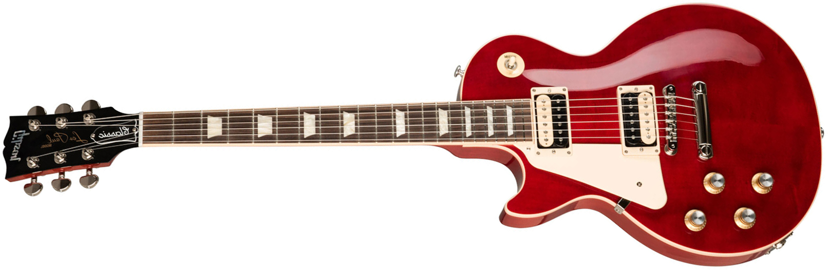Gibson Les Paul Classic Lh Modern Gaucher 2h Ht Rw - Trans Cherry - Guitare Électrique Gaucher - Main picture