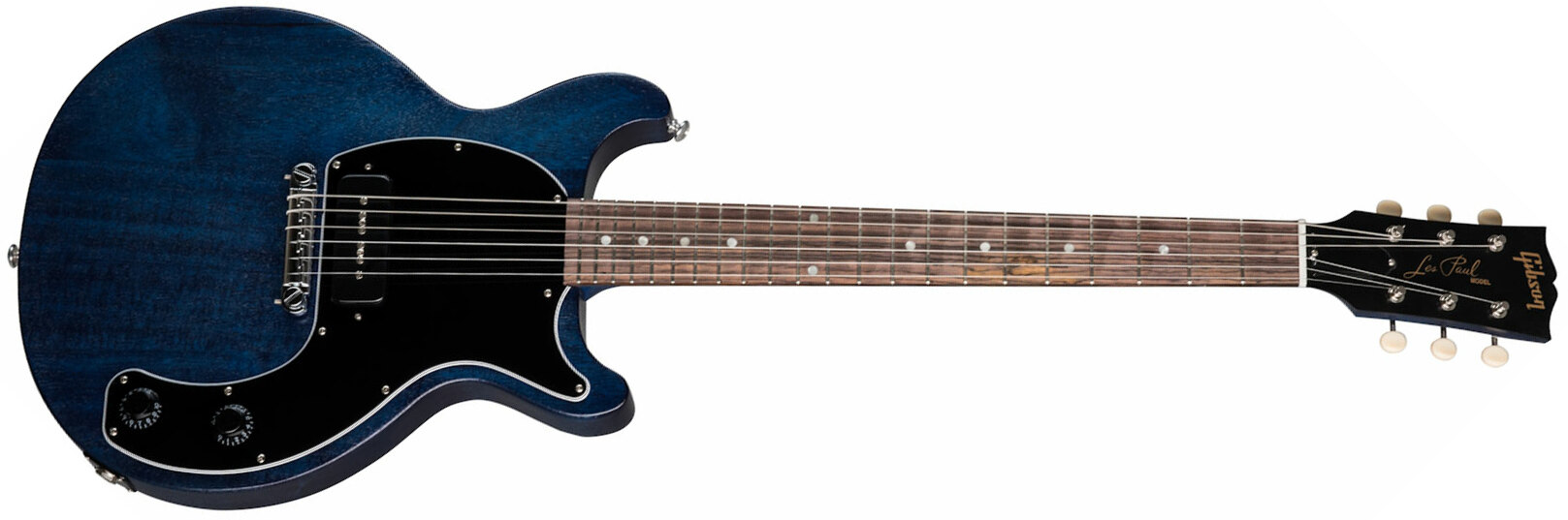 Gibson Les Paul Junior Tribute Dc Modern P90 - Blue Stain - Guitare Électrique Double Cut - Main picture