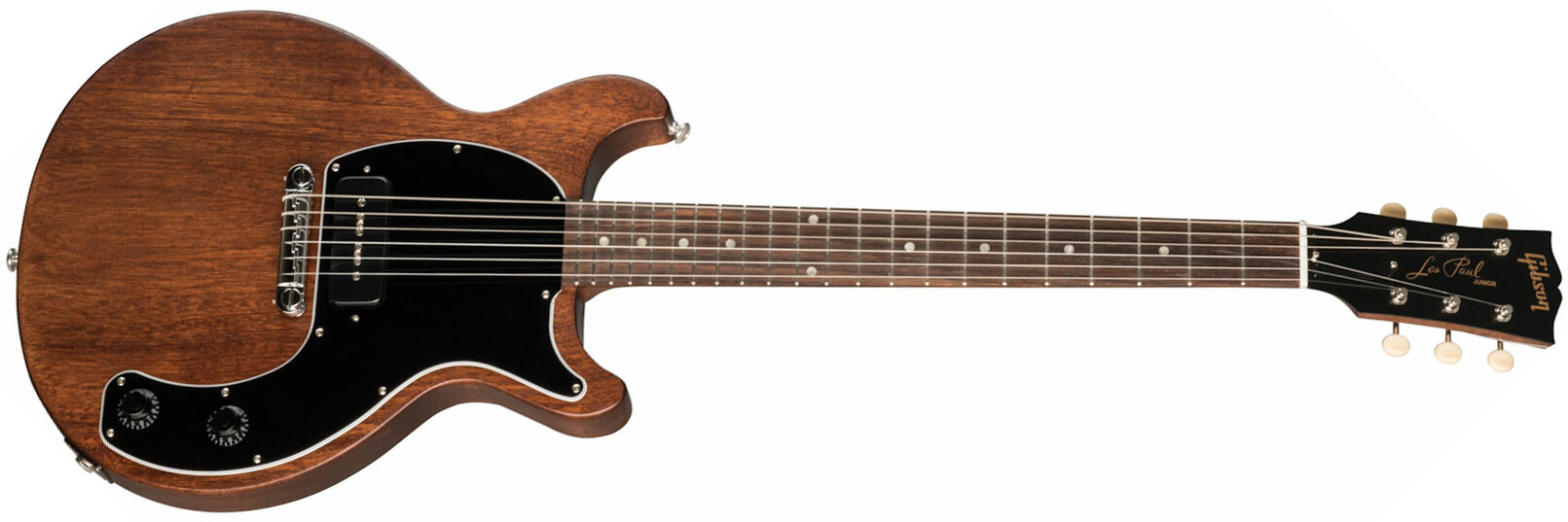 Gibson Les Paul Junior Tribute Dc Modern P90 - Worn Brown - Guitare Électrique Double Cut - Main picture