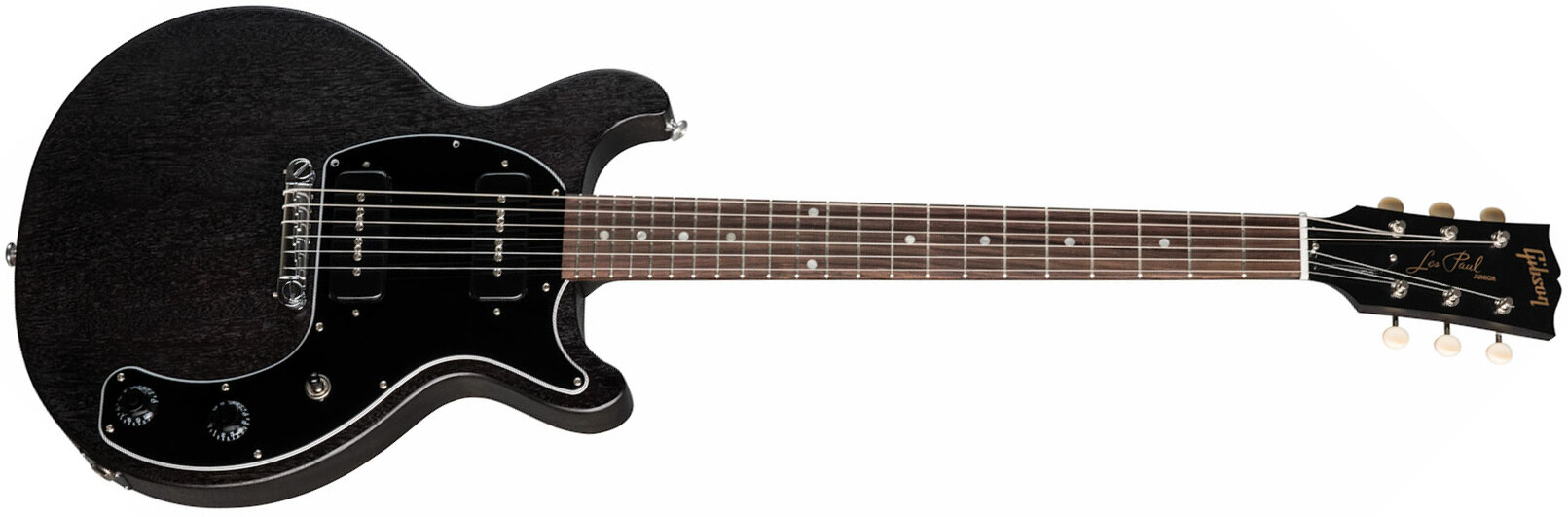 Gibson Les Paul Special Tribute Dc Modern P90 - Worn Ebony - Guitare Électrique Double Cut - Main picture